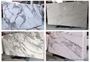Calacatta White Calacatta Gold Nanoglass Slabs