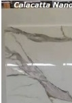 Calacatta White Nano Glass Marble Slabs