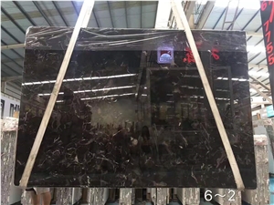 Dark Emperador Marble for Wall Installation