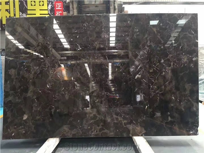 Dark Emperador Marble for Wall Installation