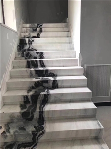 China Panda White Marble Stairs,Interior Floor Step