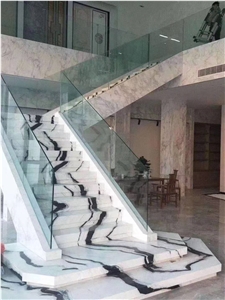 China Panda White Marble Stairs,Interior Floor Step
