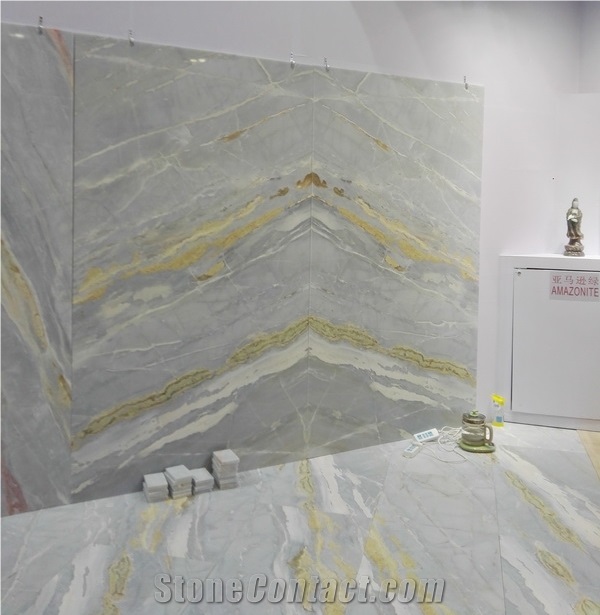 Invisible Fantasy River Blue Marble Slab