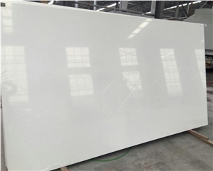 China Pure White Nano Crystallized Glass Stone Slab