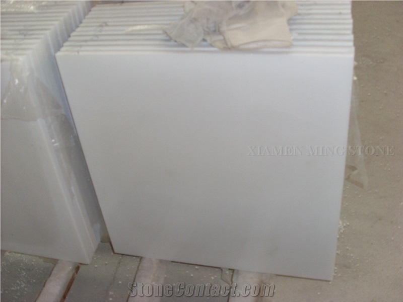 Sichuan Pure Crystal White Marble Slab,Floor Tile Lobby Paving Pattern