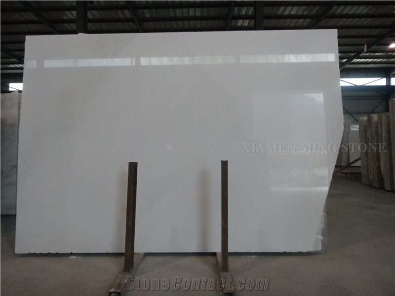 Sichuan Pure Crystal White Marble Slab,Floor Tile Lobby Paving Pattern