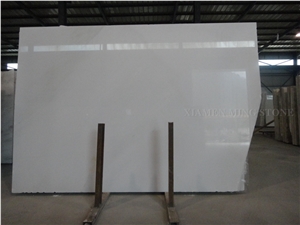 Sichuan Pure Crystal White Marble Slab,Floor Tile Lobby Paving Pattern