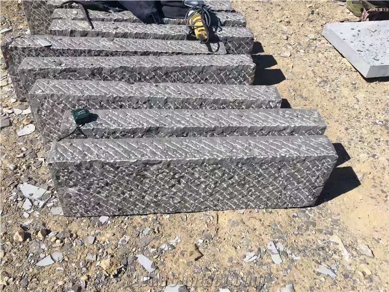 Blue Lime Stone Kerbs,Curbs,Roadway Side,L828