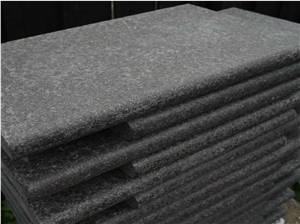 Pool Coping G684,Black Basalt,Flamed with Bullnose