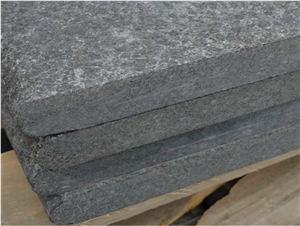 Pool Coping G684,Black Basalt,Flamed with Bullnose