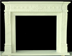 Marble Fireplace, Fangshan White