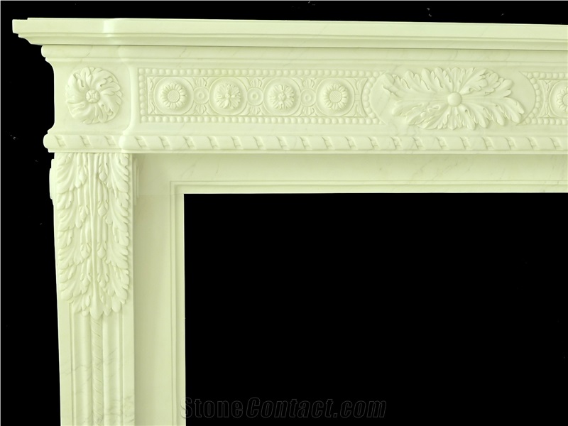 Marble Fireplace, Fangshan White