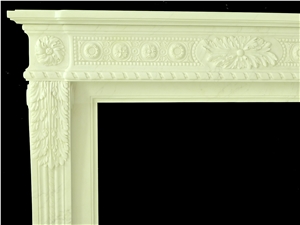 Marble Fireplace, Fangshan White