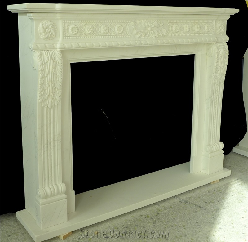 Marble Fireplace, Fangshan White