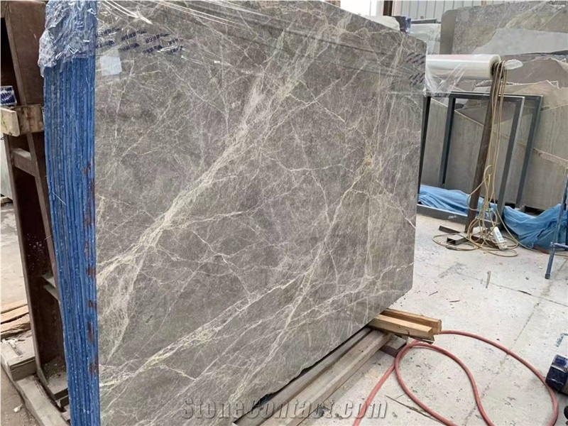 Beautiful Grey Fior Di Bosco Marble Slab