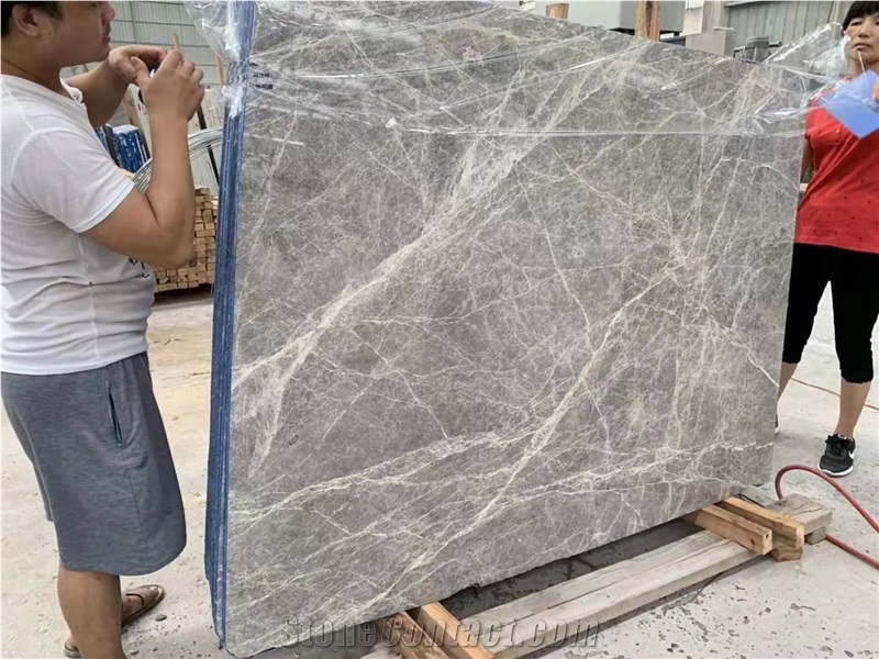 Beautiful Grey Fior Di Bosco Marble Slab