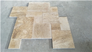 Beige Limestone Versailles Pattern