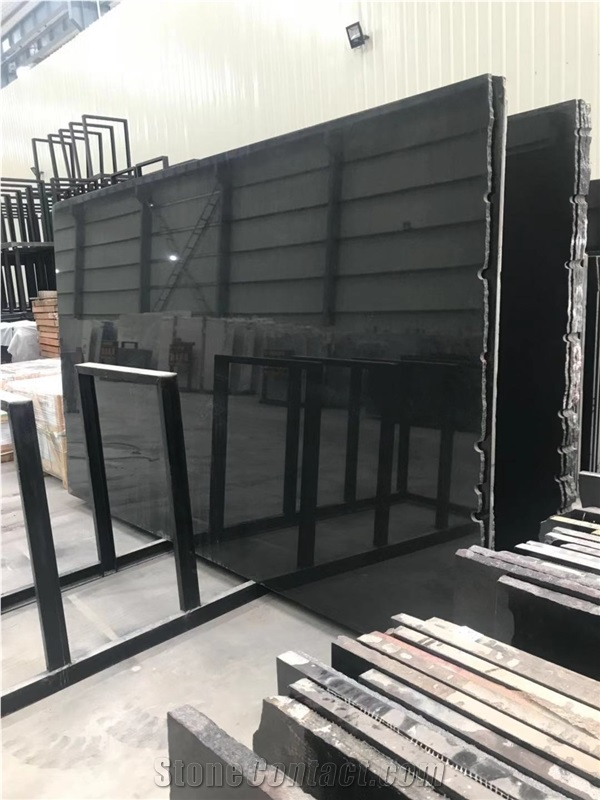 Mozambique Black Granite Slab