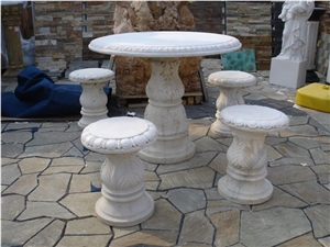 Outdoor Stone Table and Chair Garden Stone Product
