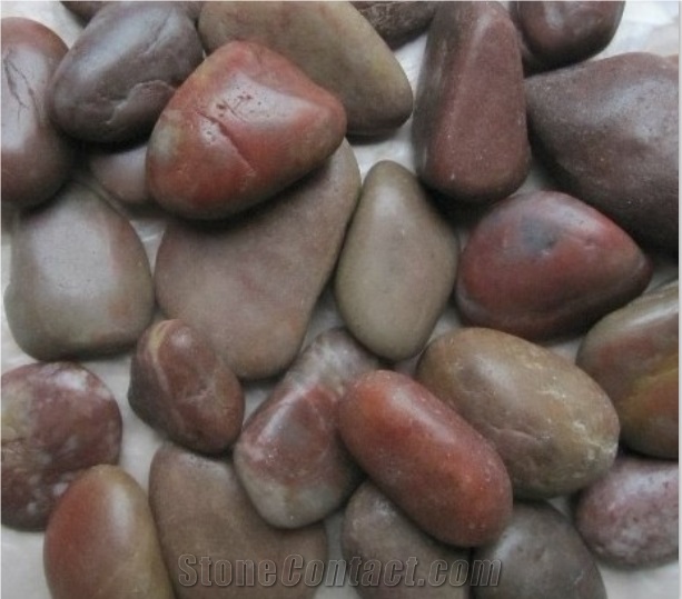 Red Pebble Stone Natural River Rock Stone