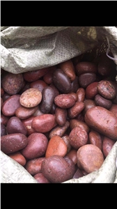 Red Pebble Stone Natural River Rock Stone