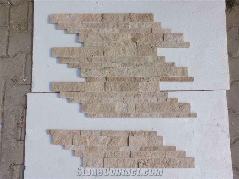 Classic Travertine Split Face Z Panel, 7x21