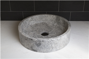 Grey Beige Sink, Tundra Grey Marble Wash Basins Grey Beige Sink, Tundra Grey Marble Wash Basins