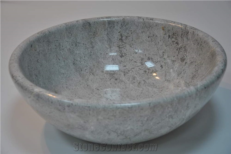Grey Beige Sink, Tundra Grey Marble Wash Basins