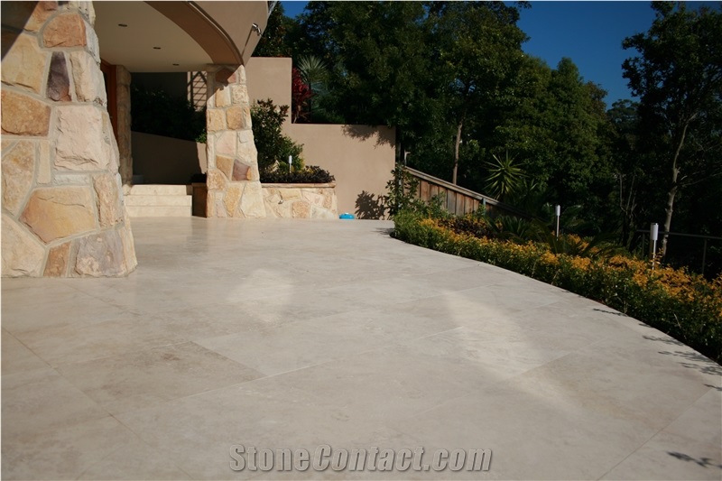 Light Vein Cut Travertine, Denizli Vc, Beige Vc