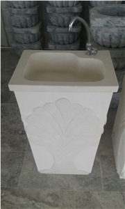 Limestone Wash Basins, Cream Limestone