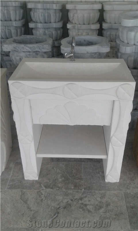 Limestone Wash Basins, Cream Limestone
