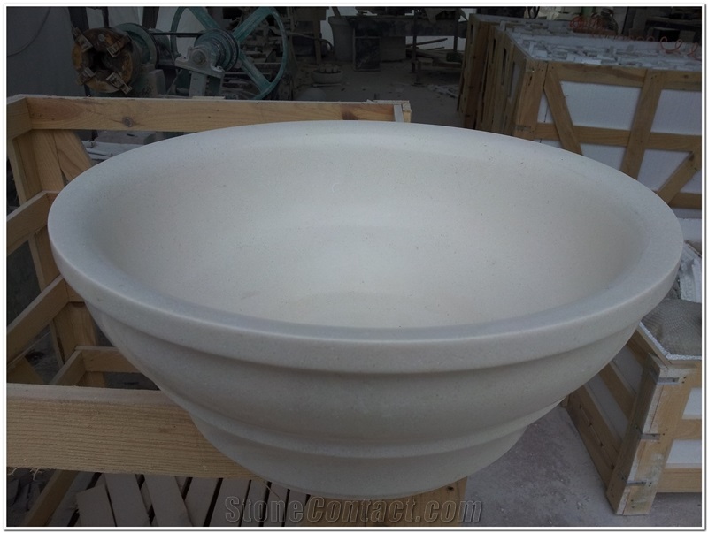 Limestone Wash Basins, Cream Limestone