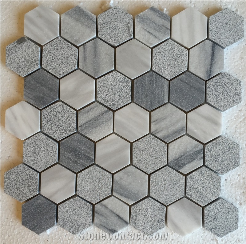 Marmara Equator Marble Hexagon Mosaic