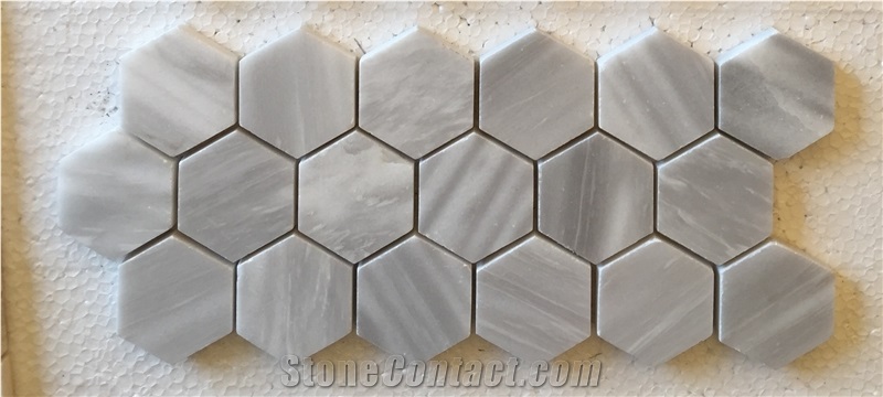 Marmara Equator Marble Hexagon Mosaic