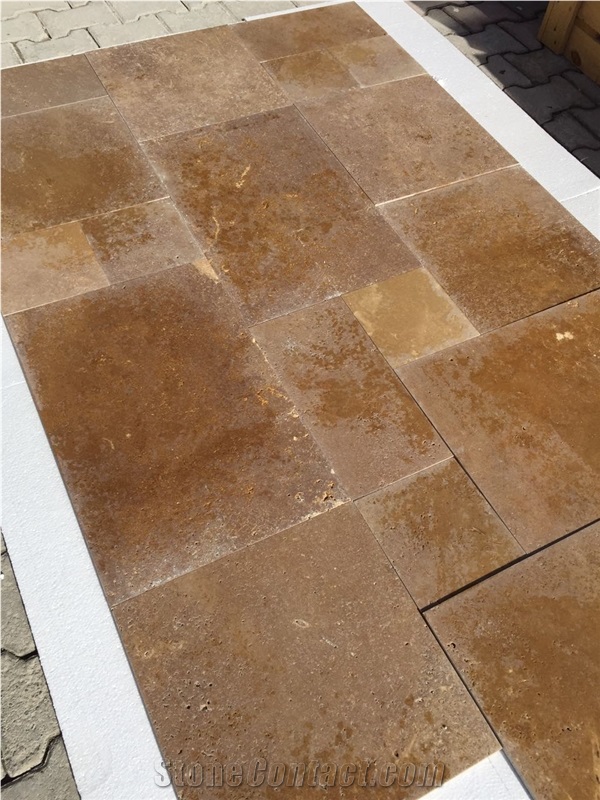 Noche Travertine, Brown Travertine Floor Tiles
