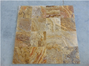 Scabas Travertine, Scabos Travertine, Yellow Brown