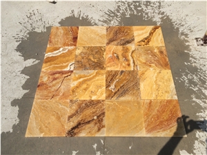 Scabas Travertine, Scabos Travertine, Yellow Brown