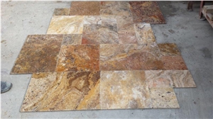 Scabas Travertine, Scabos Travertine, Yellow Brown