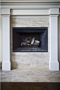 Silver Travertine Pattern Slab & Tile,Turkish Grey