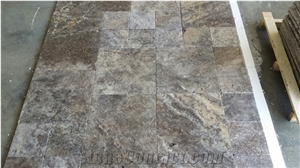 Silver Travertine,Tumbled French Pattern Set,Tiles