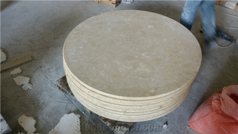 Travertine Table Top, Classic Travertine Table Top