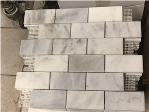 White Marble Polished Mosaic, 48x100mm,Super White