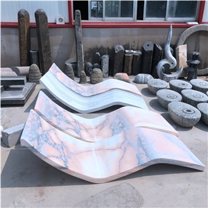 L160cm Garden Stone Bench Relaxing Marble Recliner L160cm Garden Stone Bench Relaxing Marble Recliner