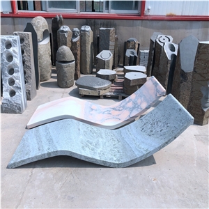 L160cm Garden Stone Bench Relaxing Marble Recliner