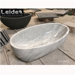 White Marble Bathtub Carrara Bathtub Ld-I041