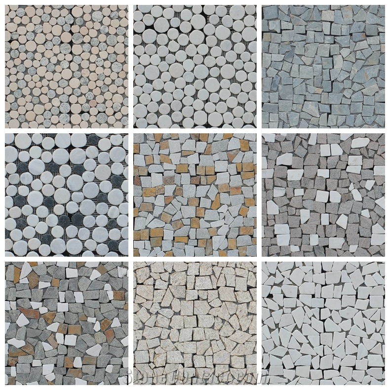 Quartz Slate Granite Marble Mosaic Wall Floor