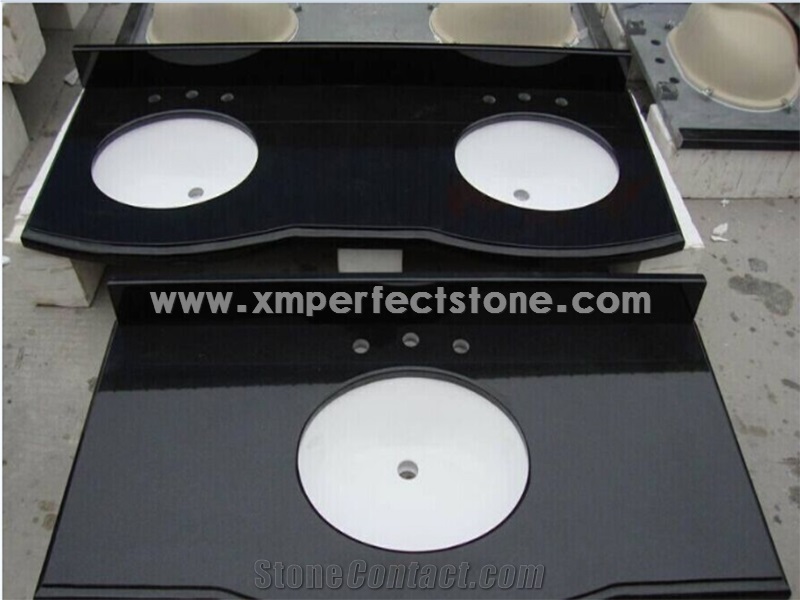 China Shanxi Black Granite Vanity Top