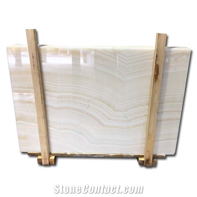 Construction Stone Toilet Design Vanilla Onyx Slab