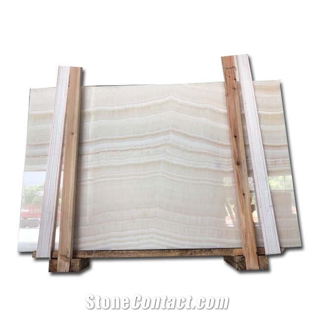 Construction Stone Toilet Design Vanilla Onyx Slab