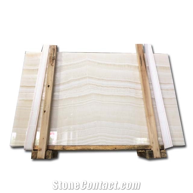Construction Stone Toilet Design Vanilla Onyx Slab
